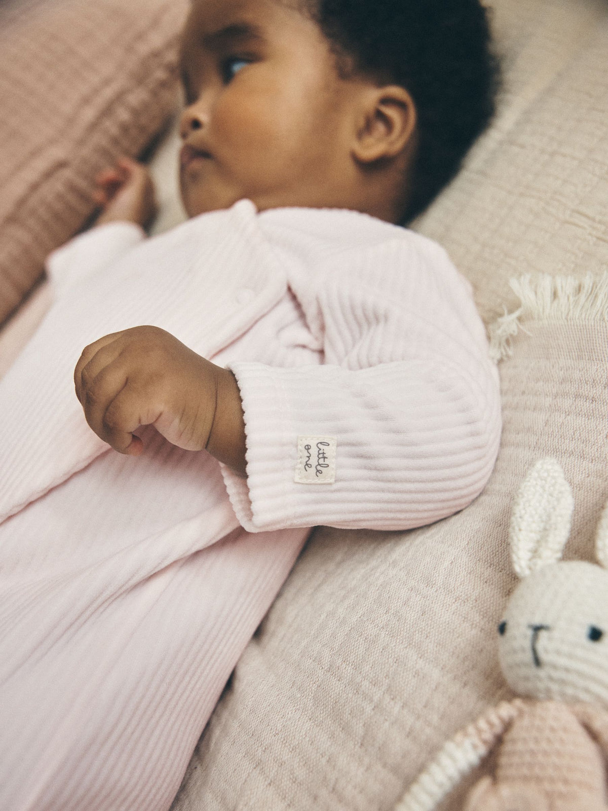 Pink Heart Velour Two Way Zip Baby Sleepsuit 2 Pack - image 6