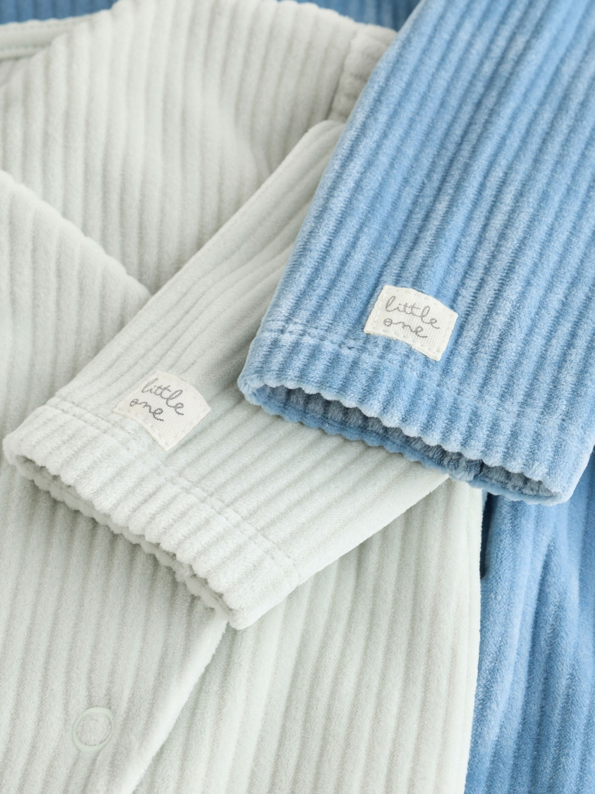 Blue Velour Baby Sleepsuits 2 Pack - image 13
