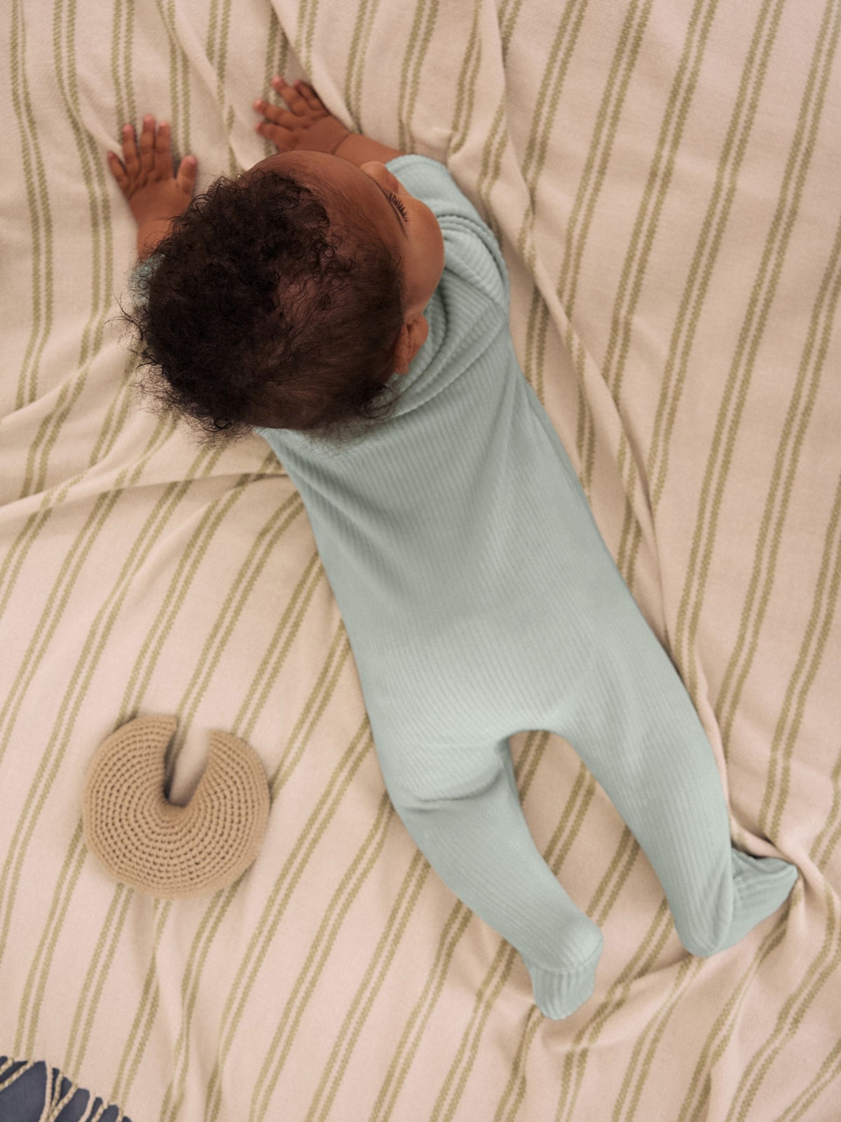 Blue Velour Baby Sleepsuits 2 Pack - image 3
