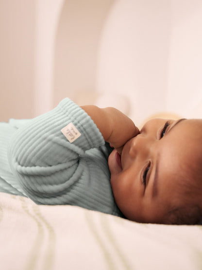 Blue Velour Baby Sleepsuits 2 Pack - image 6