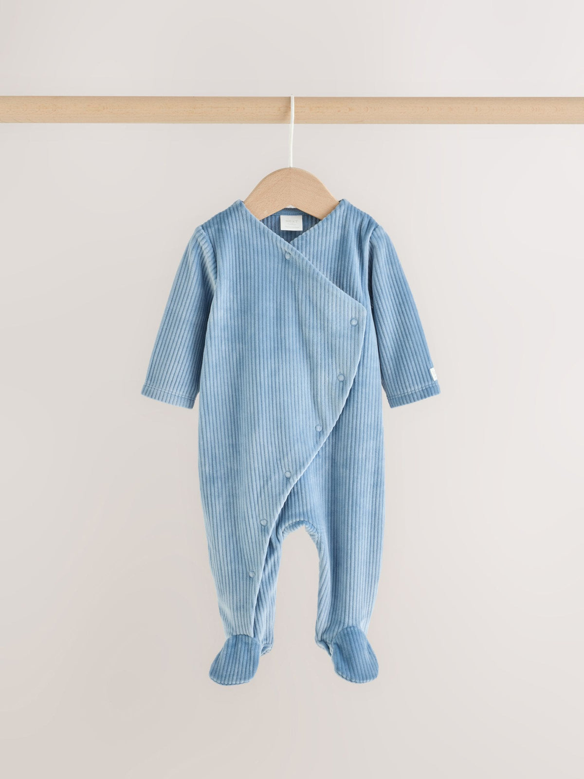 Blue Velour Baby Sleepsuits 2 Pack - image 9