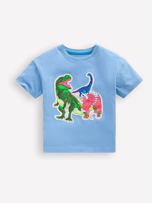 Boden Blue Short Sleeve Badge T-Shirt image 1