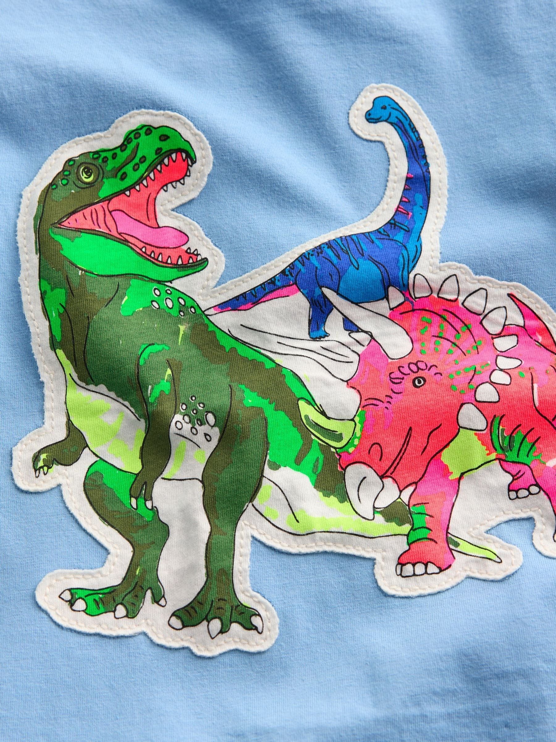 Boden Blue Short Sleeve Badge T-Shirt image 3