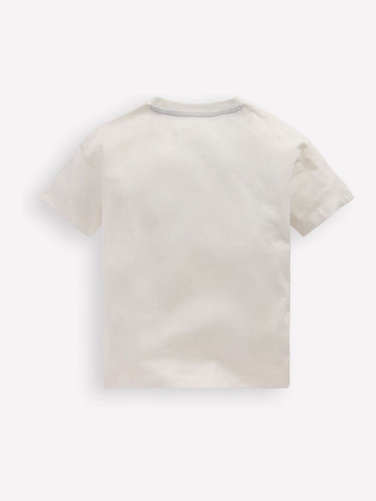Boden Cream Short Sleeve Badge T-Shirt image 2