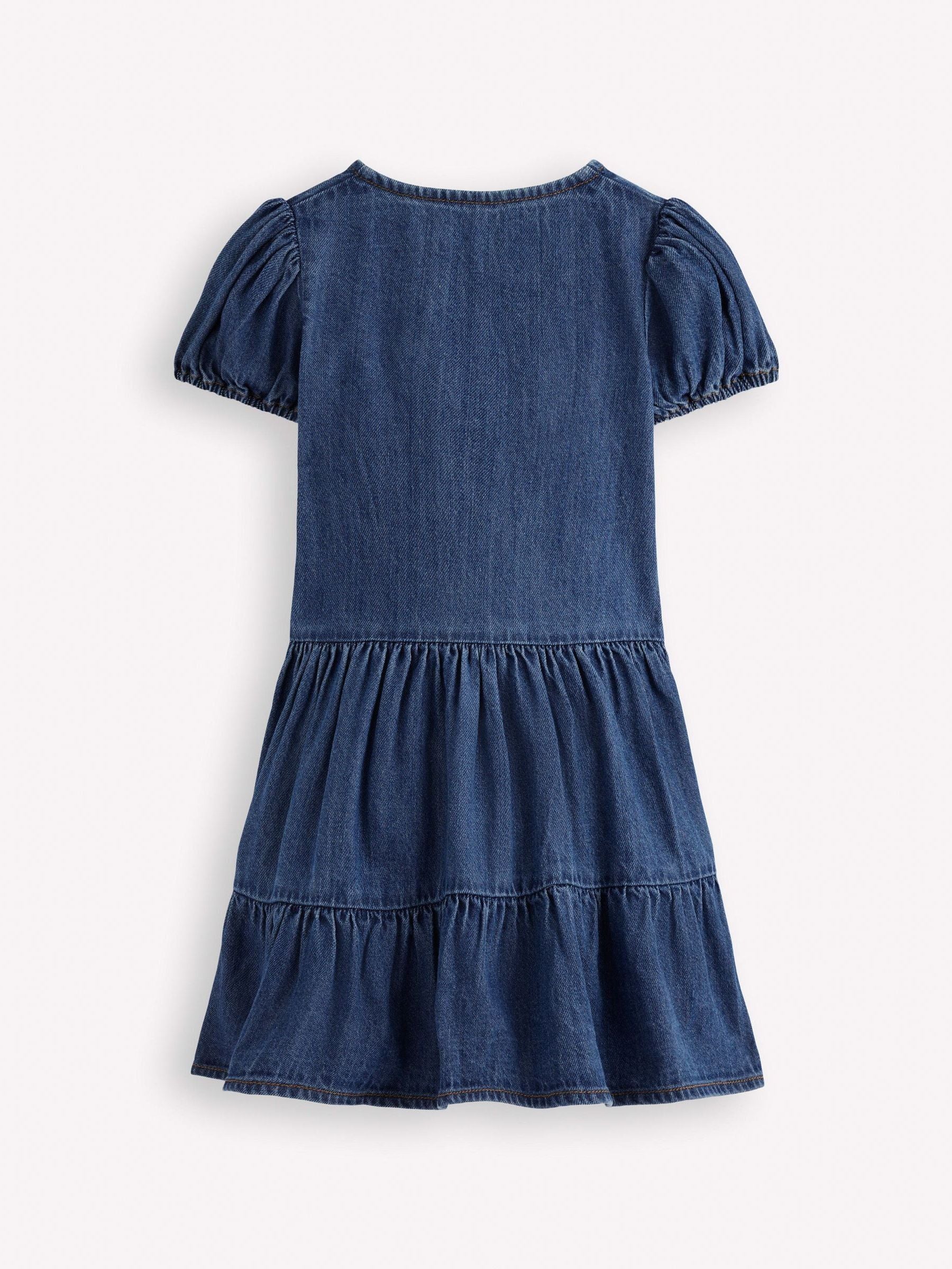 Boden Blue Tiered Shirt Dress image 2