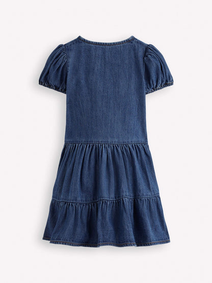 Boden Blue Tiered Shirt Dress image 2