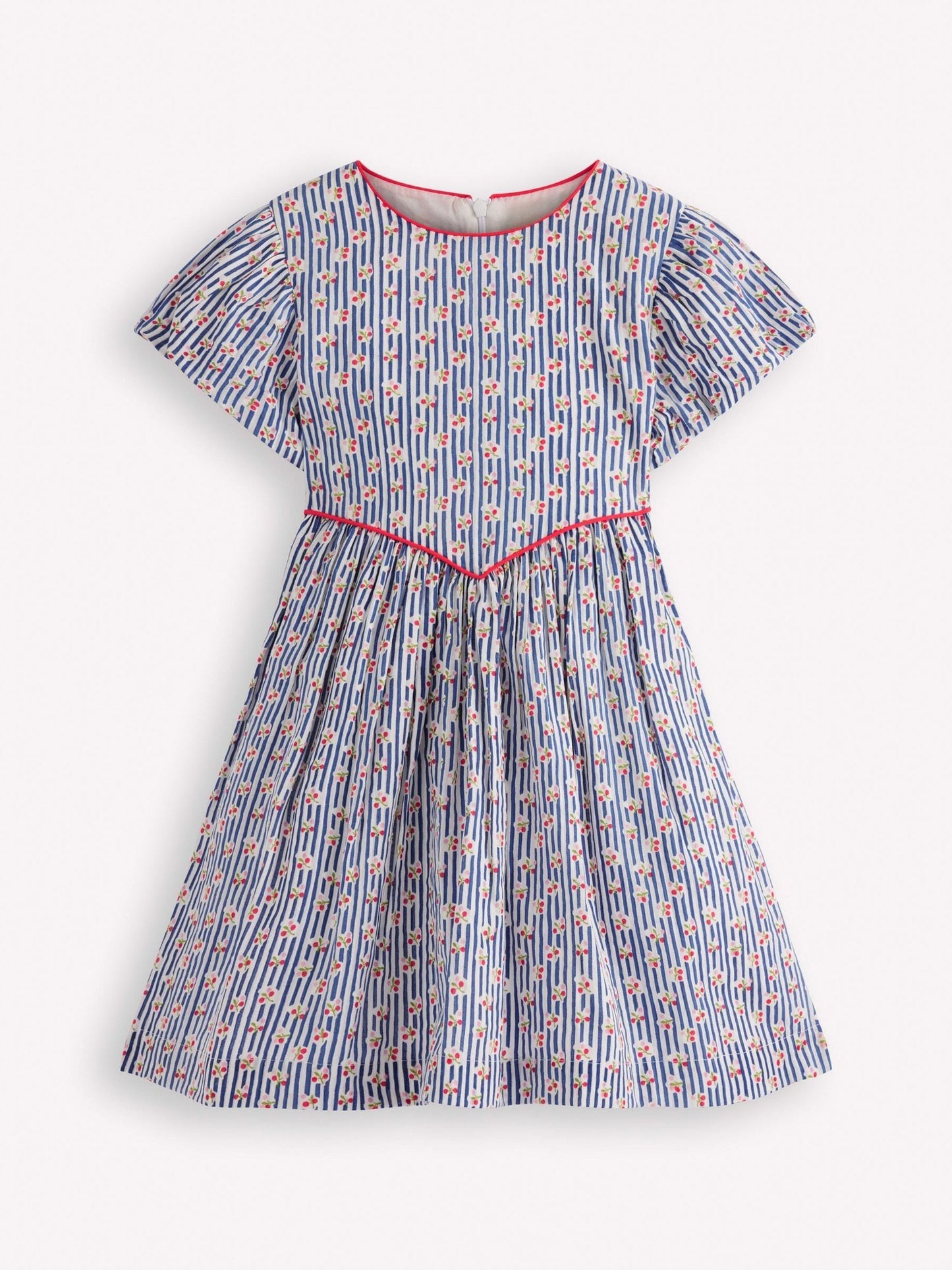 Boden Blue V-Shaped Waist Woven Dress image 1