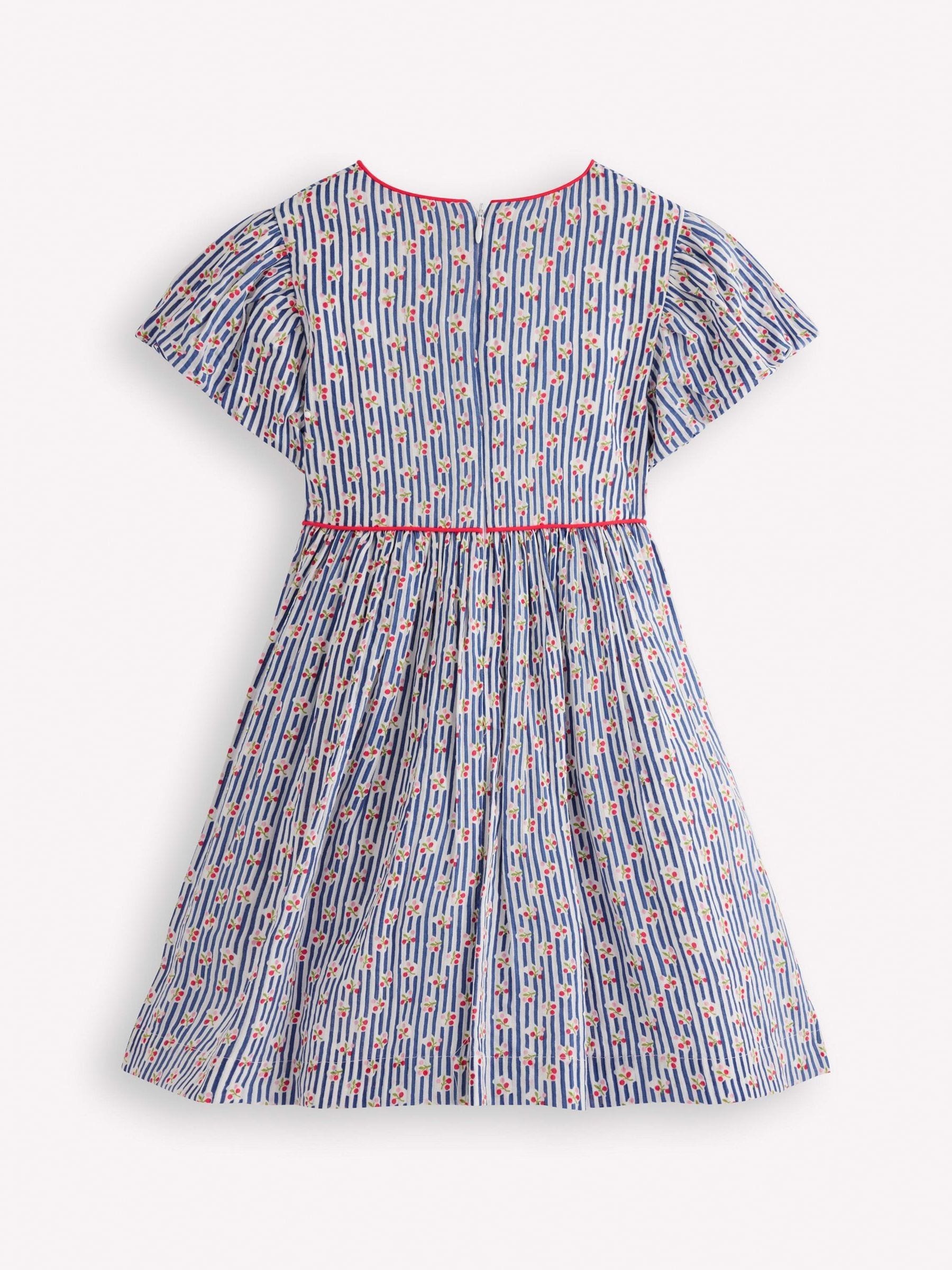 Boden Blue V-Shaped Waist Woven Dress image 2