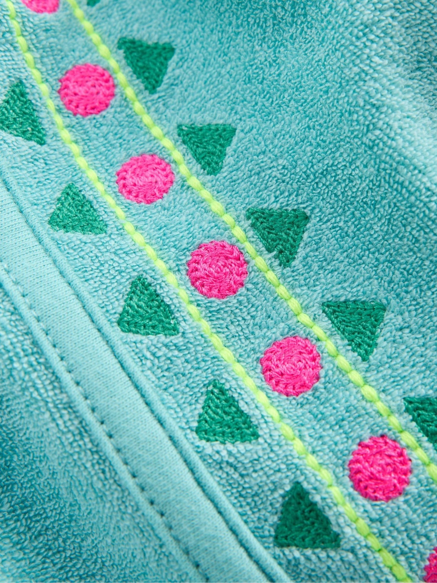 Boden Blue Towelling Embroidered Shorts image 3