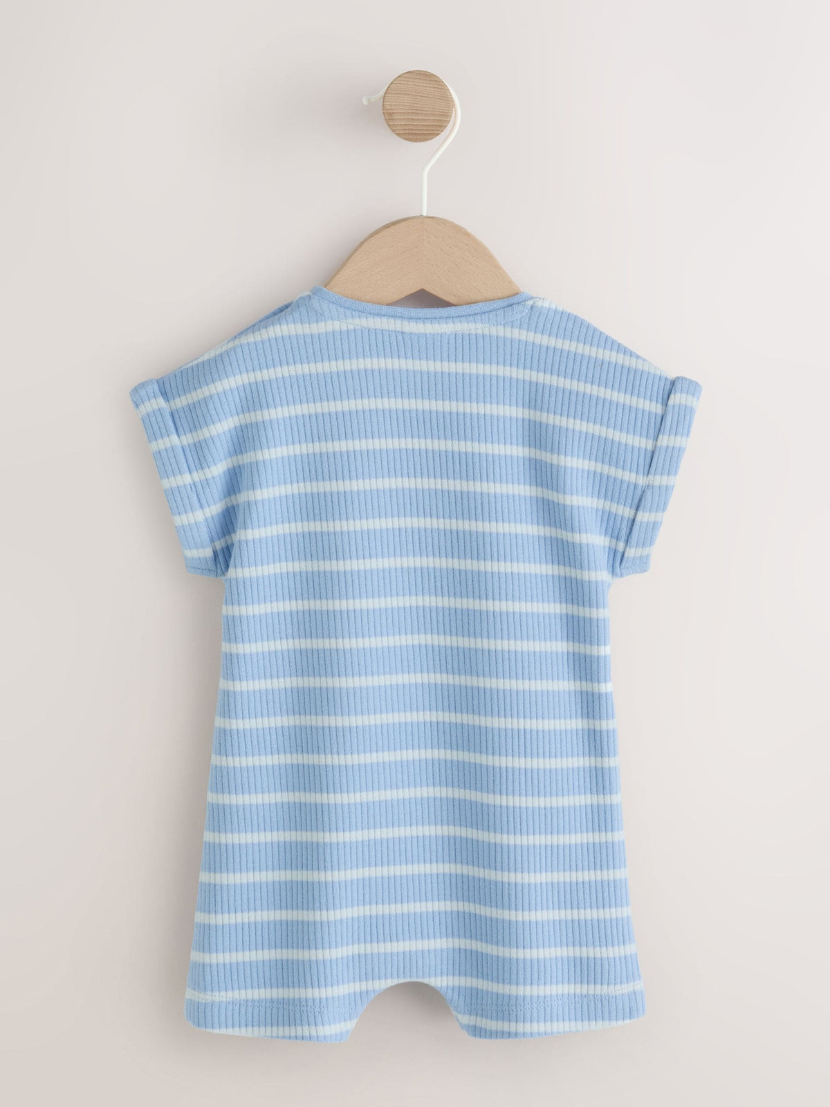 Blue 'Little Brother' Jersey Baby Romper - image 2