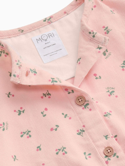 Dsiney Kidz - MORI Pink Frilled Soft Cotton Corduroy Jacket image 2