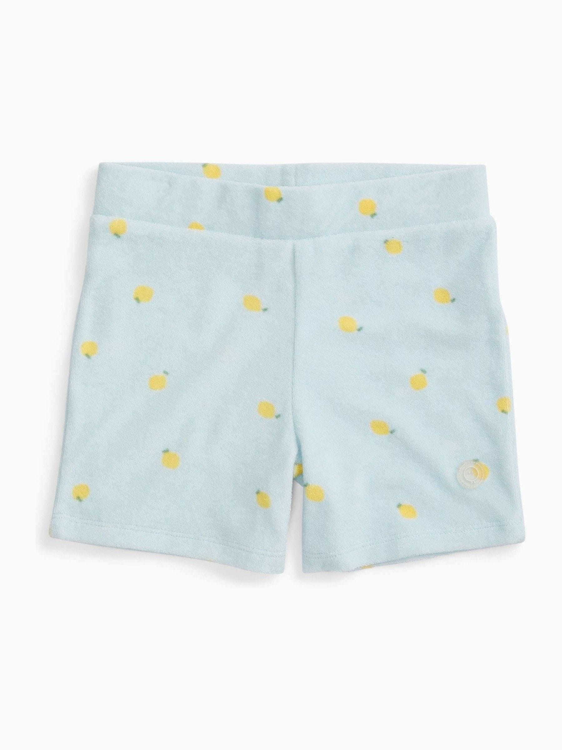 Dsiney Kidz - MORI Blue Lemon Print Soft Towelling Beach Shorts image 2