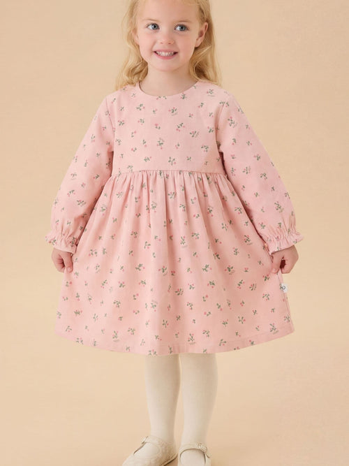 MORI Pink Frilled Soft Cotton Corduroy Dress image 1