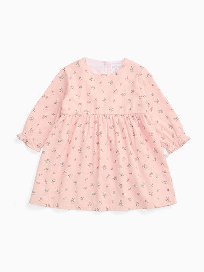MORI Pink Frilled Soft Cotton Corduroy Dress image 2