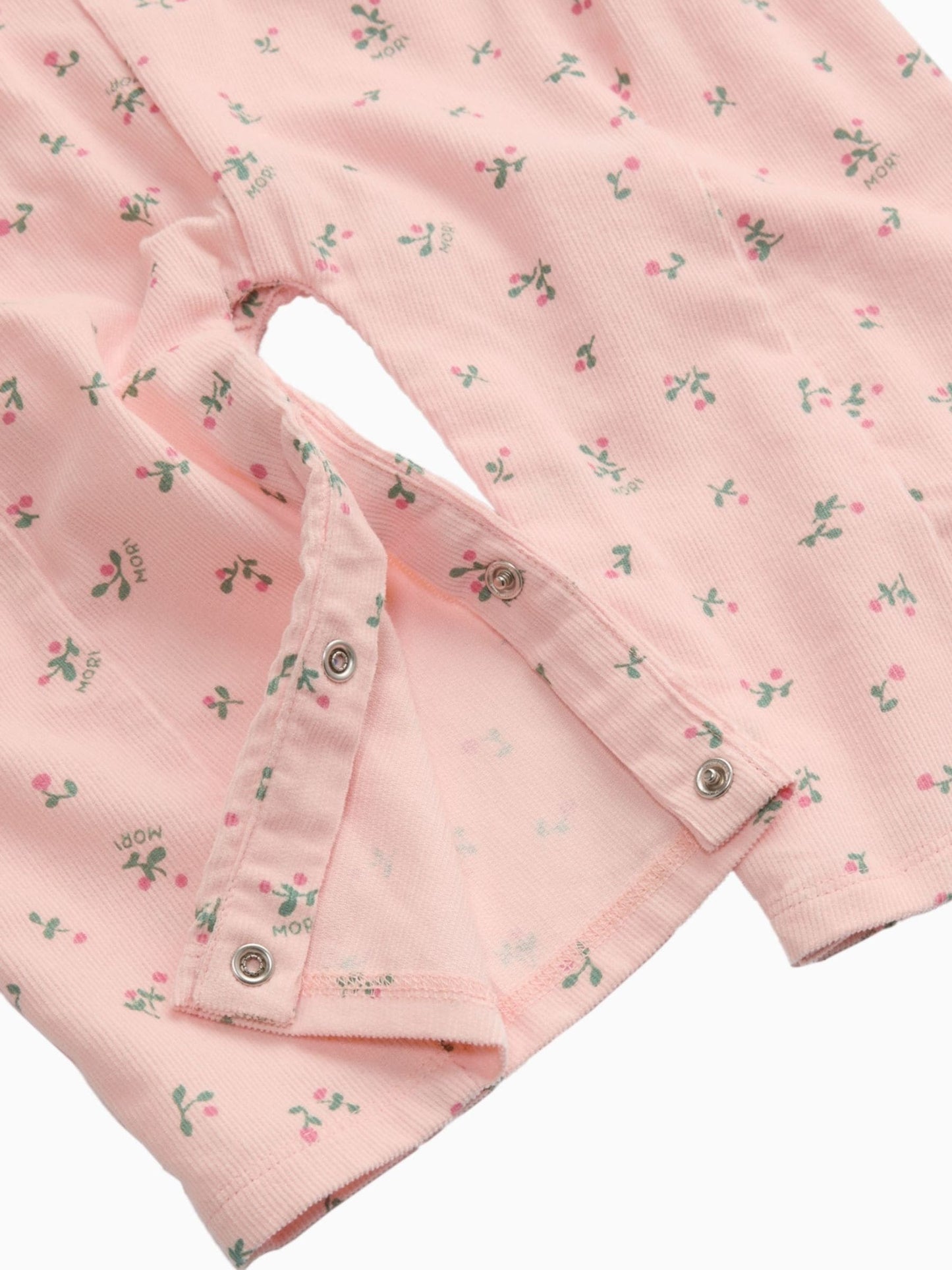 MORI Pink Frilled Soft Cotton Corduroy Dungarees image 2