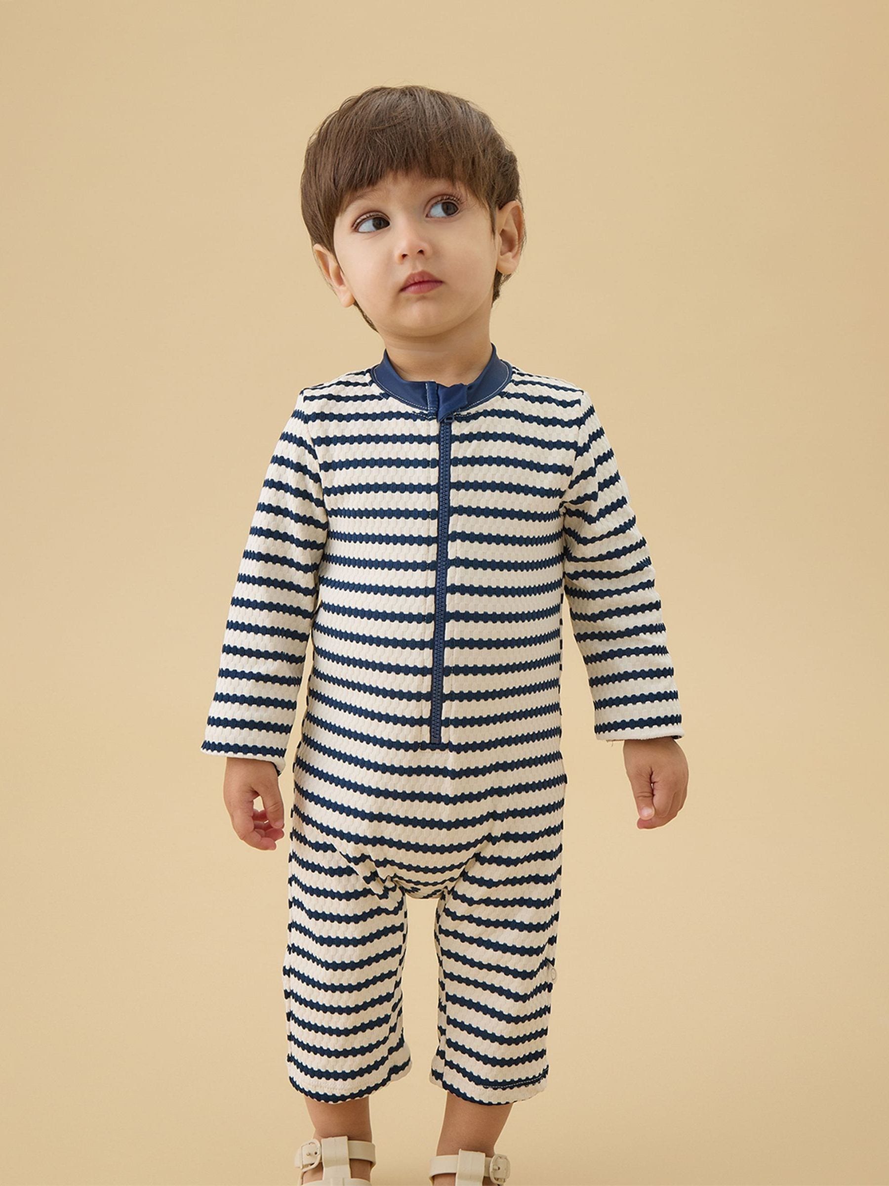 MORI Blue Long Sleeve Sun Safe Swimsuit image 1