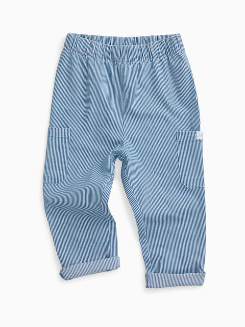 MORI Blue Soft Stripe Pull Up Denim Jeans image 1