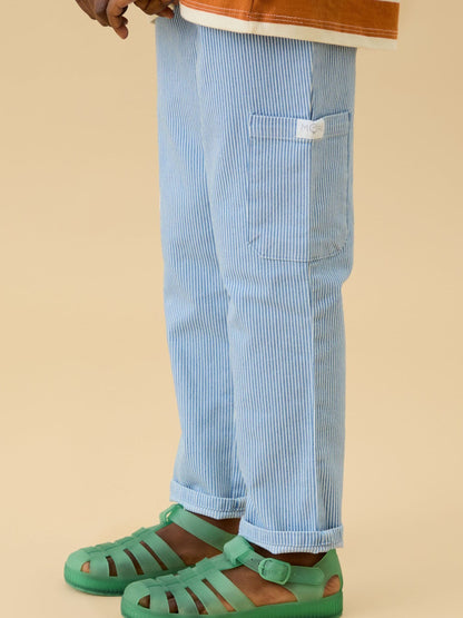 MORI Blue Soft Stripe Pull Up Denim Jeans image 3