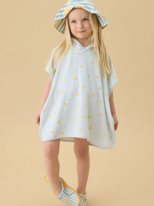 Dsiney Kidz - MORI Blue Lemon Print Soft Bath Poncho Towel image 1