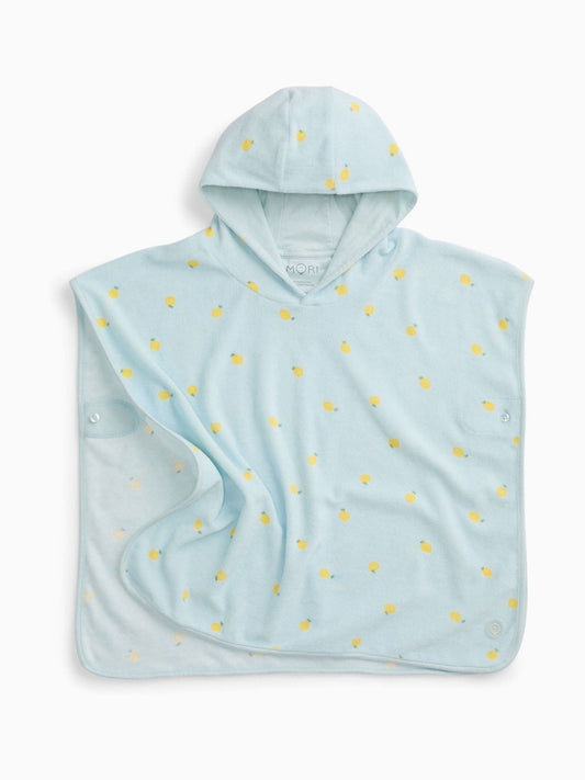 MORI Blue Lemon Print Soft Bath Poncho Towel image 2