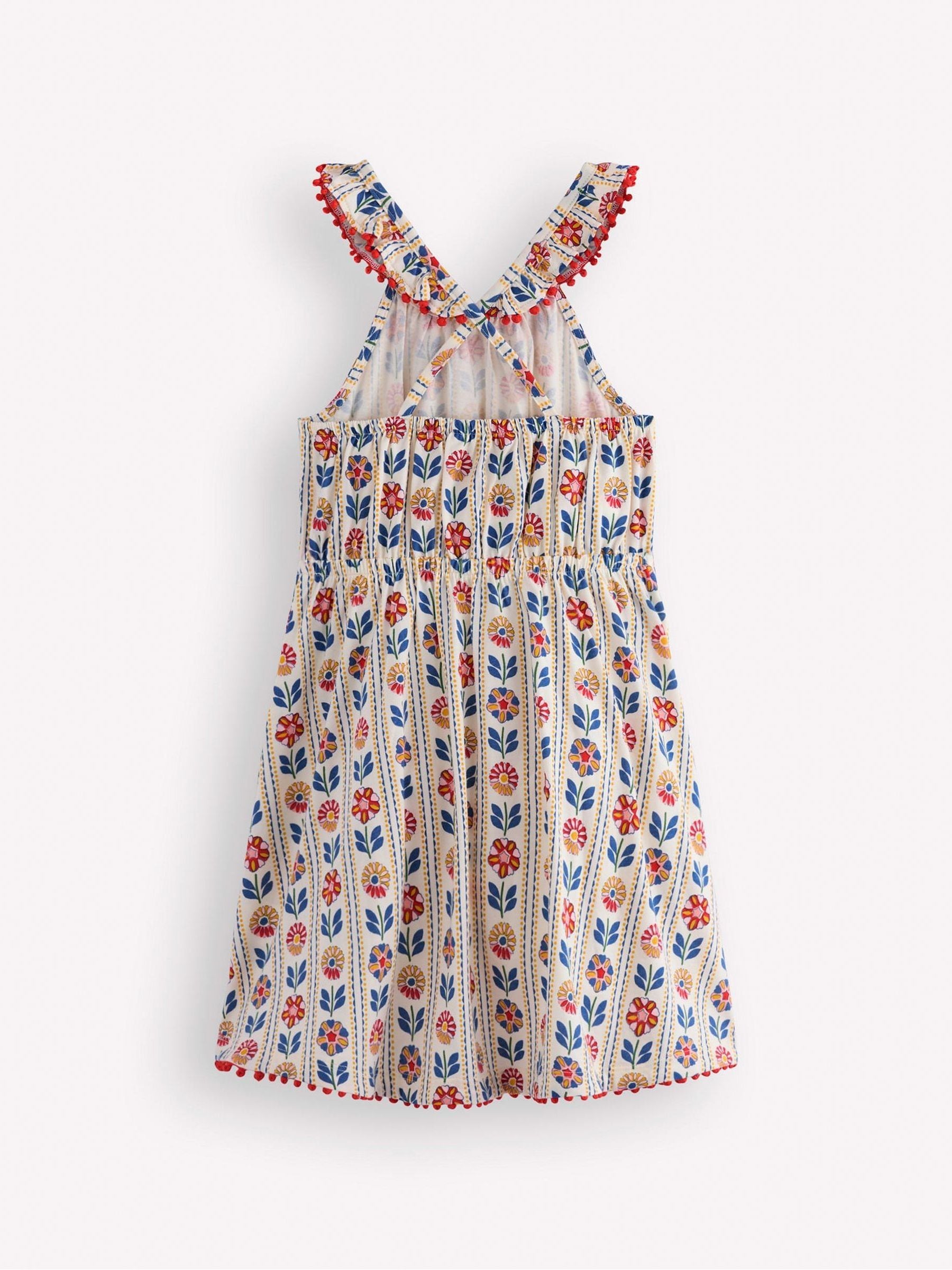 Boden Cream Ruffle Neck Halter Dress image 2