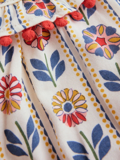 Boden Cream Ruffle Neck Halter Dress image 3