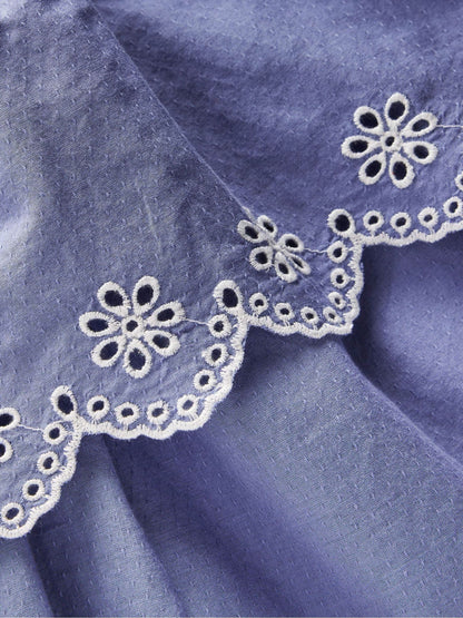 Boden Blue Broderie Rara Jersey Dress image 3