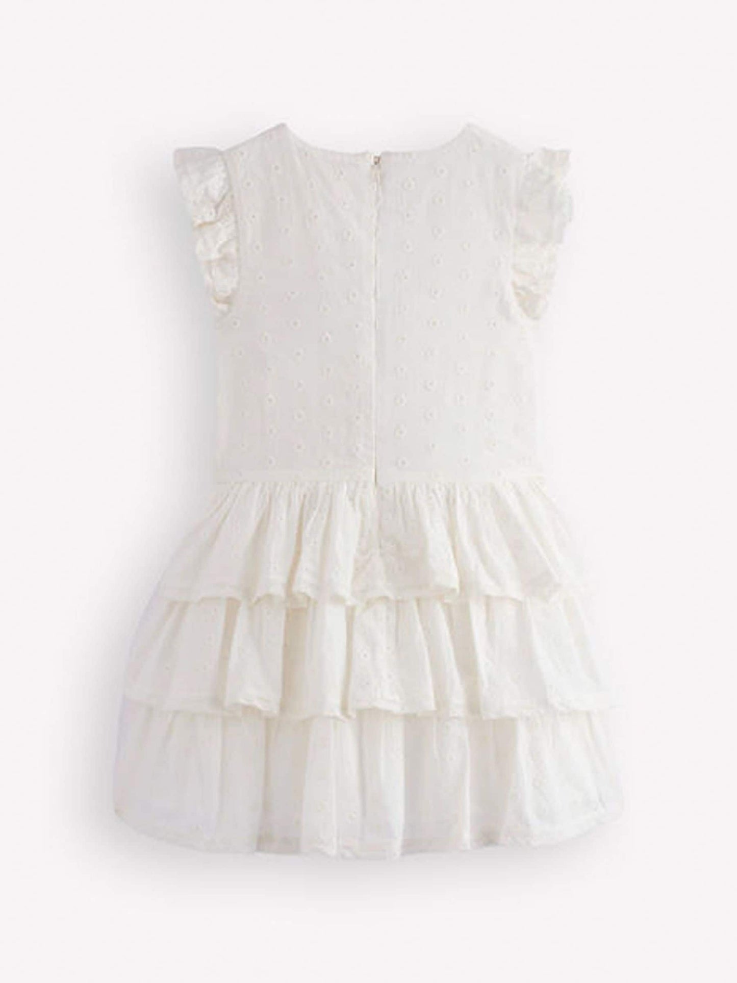 Boden Cream Pintuck Tiered Dress image 2