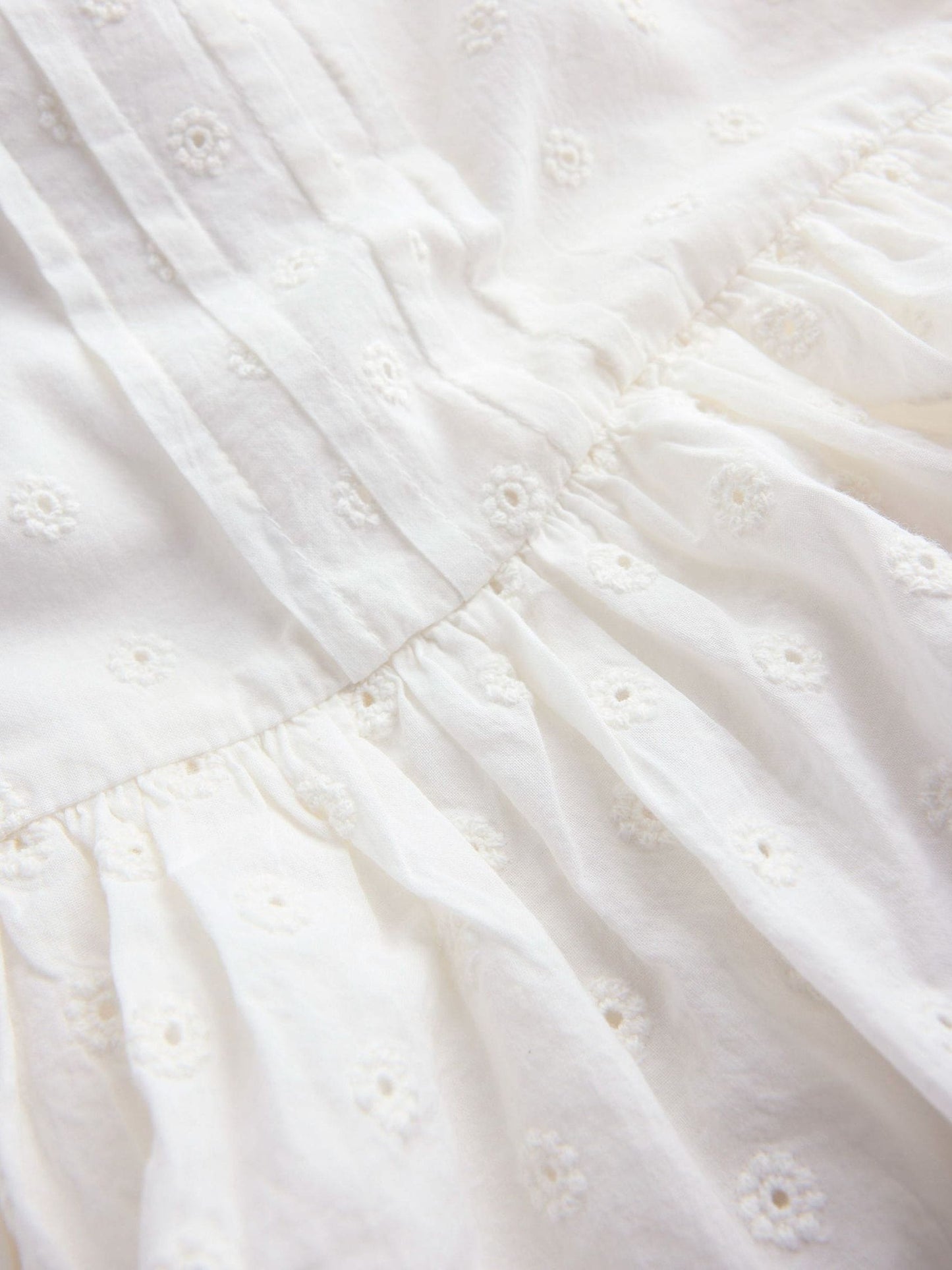 Boden Cream Pintuck Tiered Dress image 3