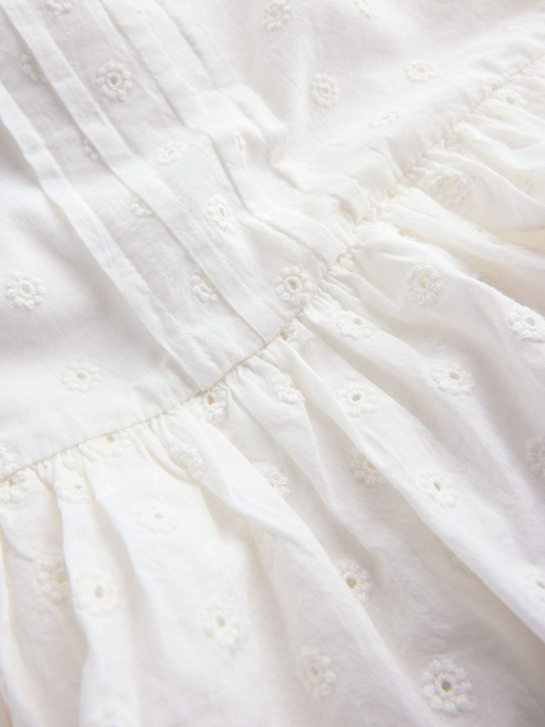 Boden Cream Pintuck Tiered Dress image 3