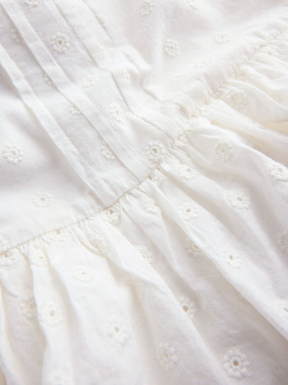 Boden Cream Pintuck Tiered Dress image 3