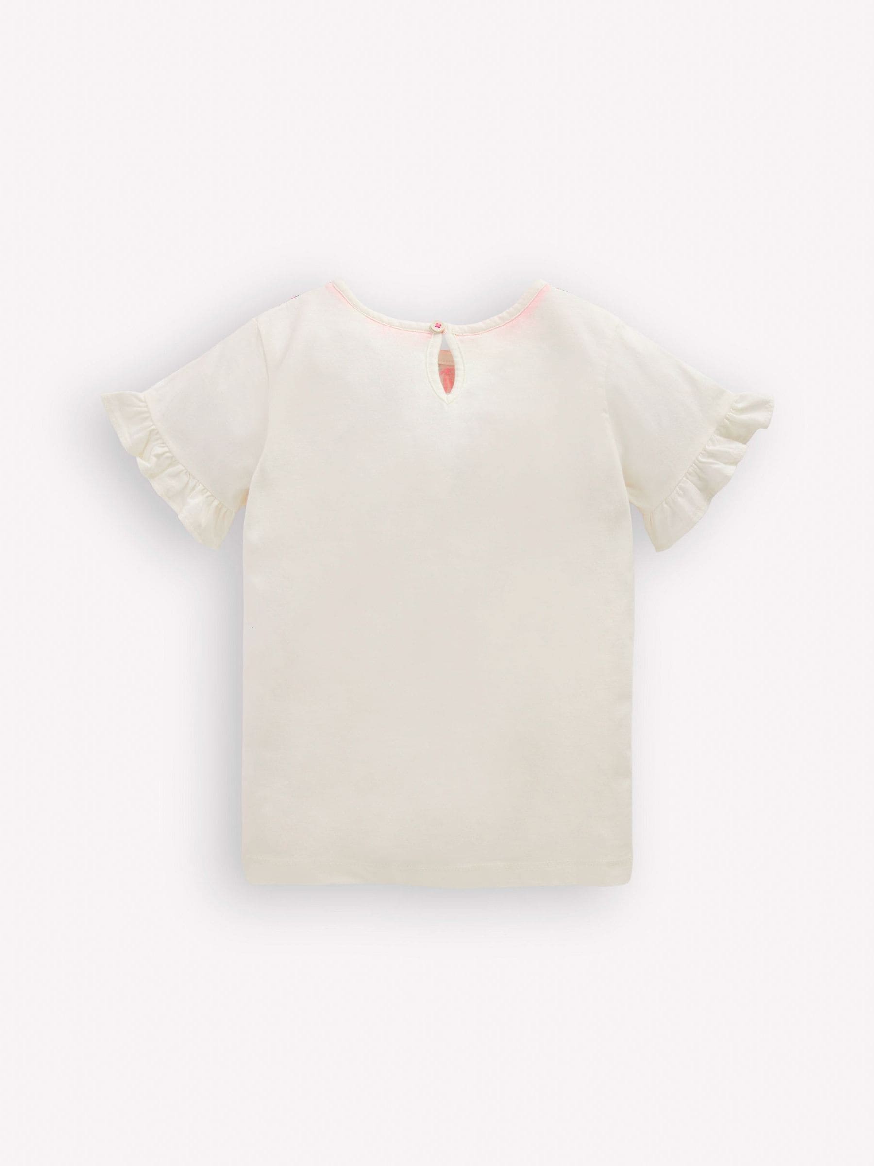 Boden Cream Pretty Frill T-Shirt image 2