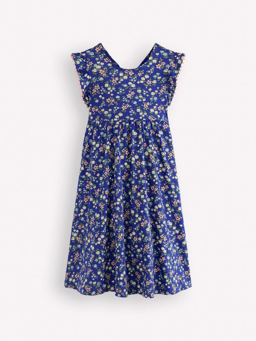 Dsiney Kidz - Boden Blue Bow Back Jersey Dress image 1