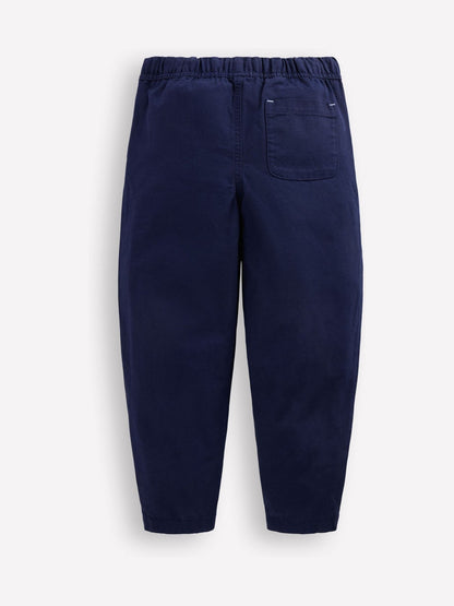 Boden Blue Pull On Relaxed Trousers image 3