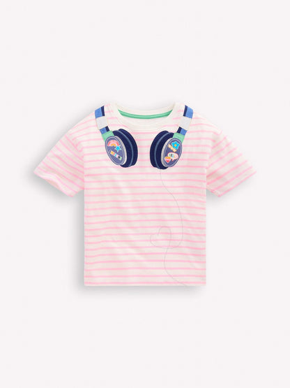 Boden Pink Relaxed Applique T-Shirt image 1