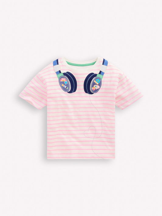 Boden Pink Relaxed Applique T-Shirt image 1