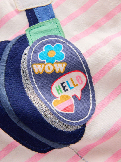 Boden Pink Relaxed Applique T-Shirt image 3