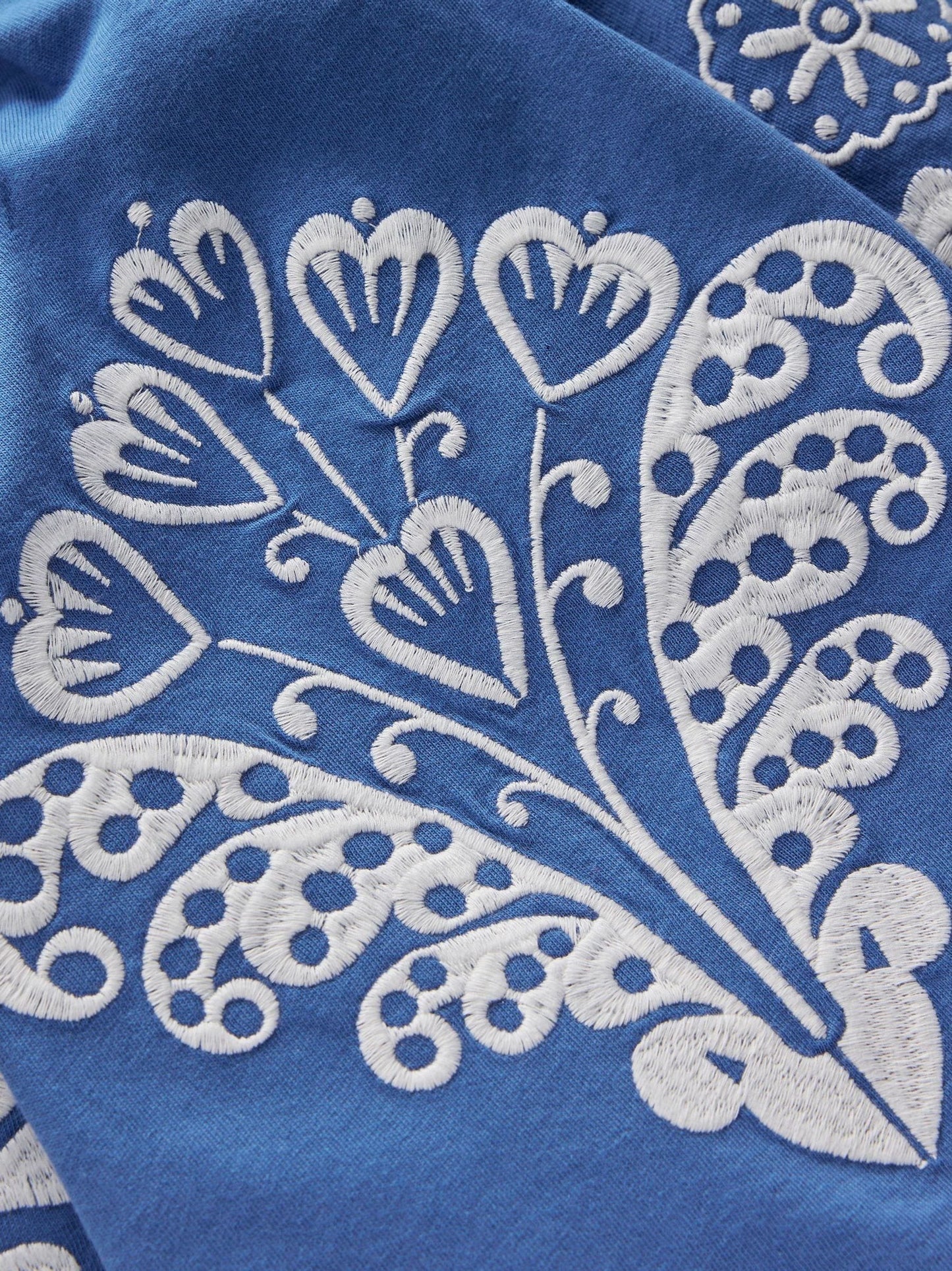 Boden Blue Embroidered V-back Dress image 3