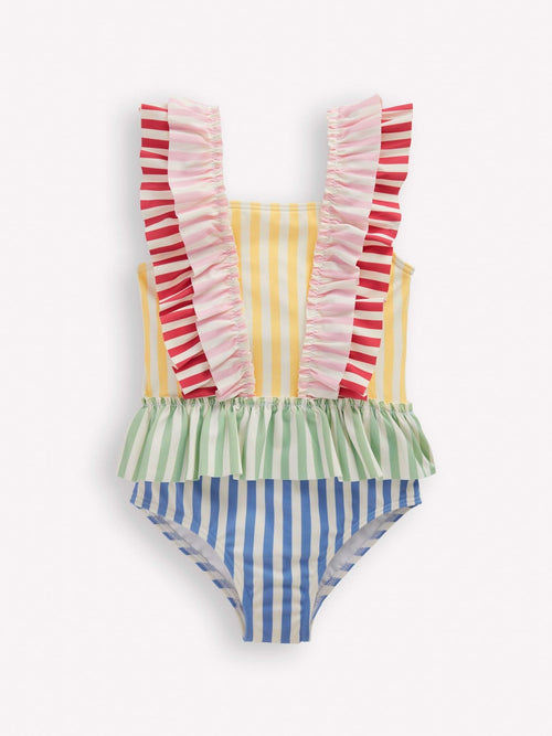 Boden Pink Frill Peplum Swimsuit image 1