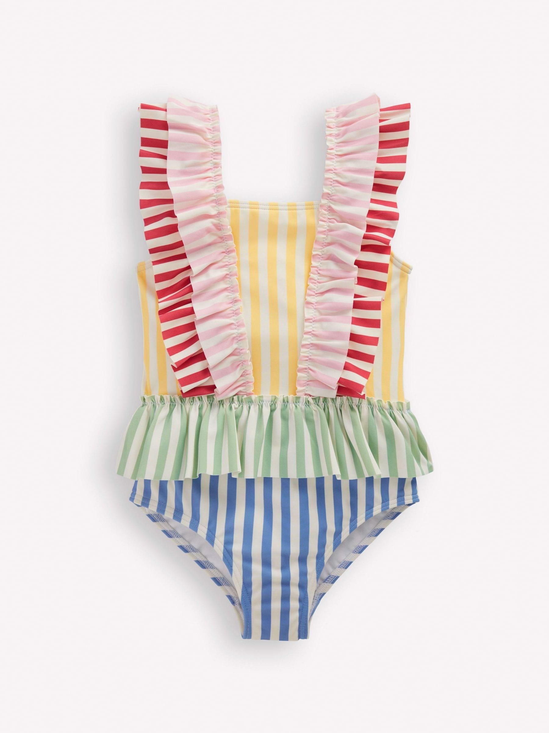 Boden Pink Frill Peplum Swimsuit image 1