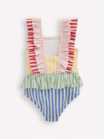 Boden Pink Frill Peplum Swimsuit image 2