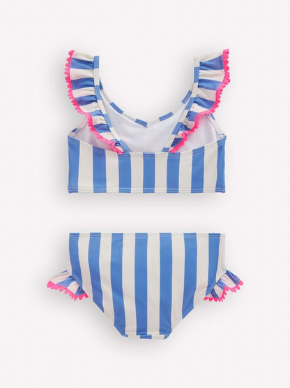 Boden Blue Frill V-Neck Bikini Set image 2