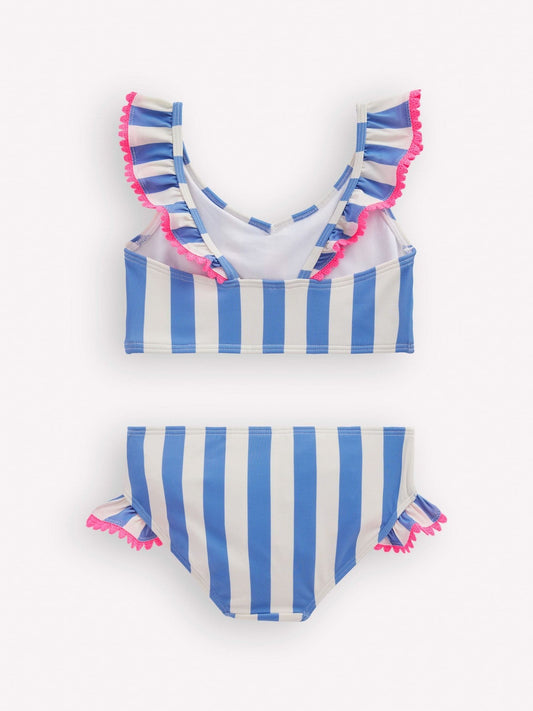 Boden Blue Frill V-Neck Bikini Set image 2