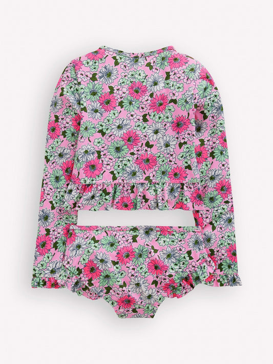 Boden Purple Long Sleeve Frill Swimsuits image 2