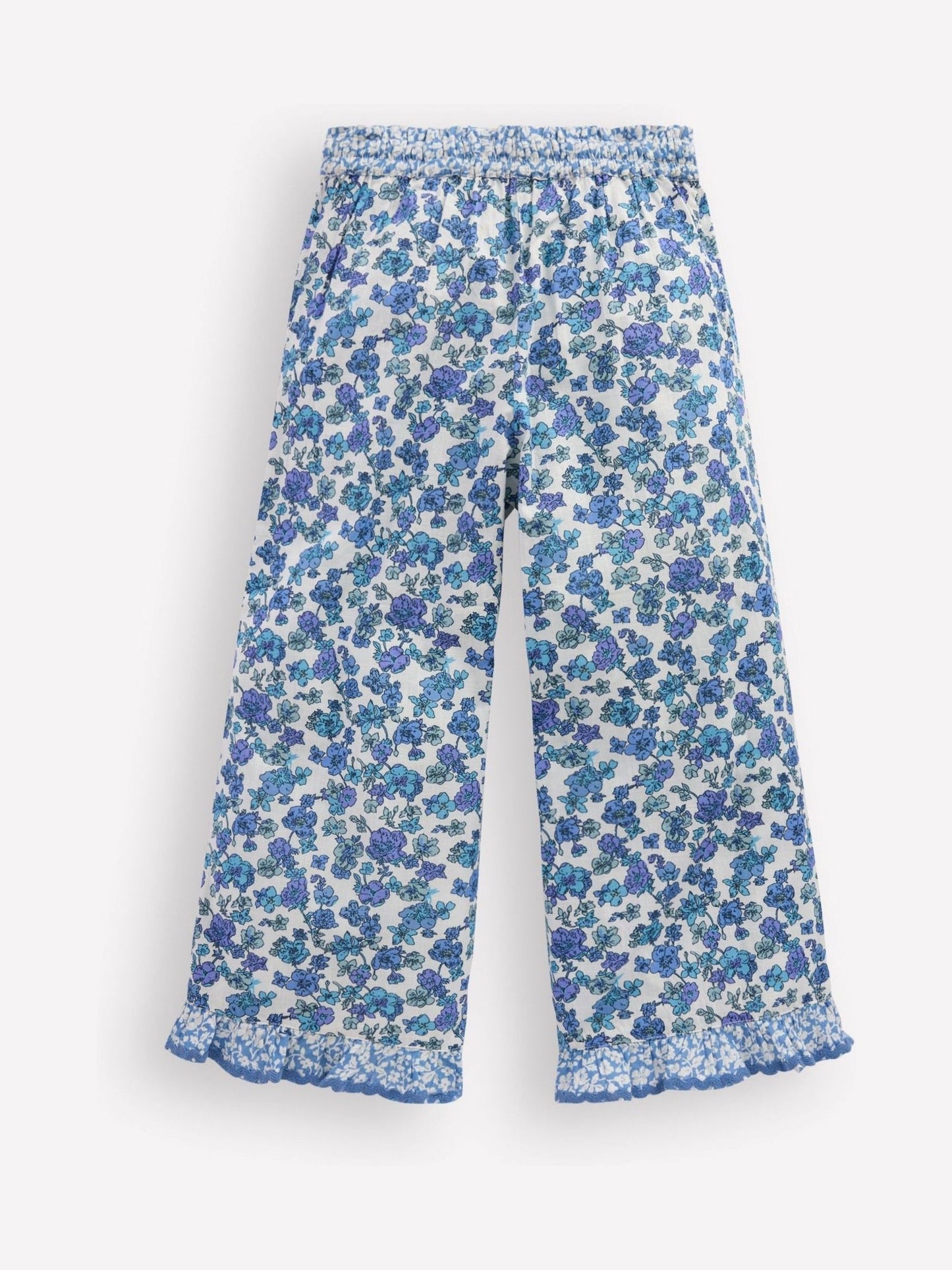 Boden Blue Frill Hem Trousers image 4