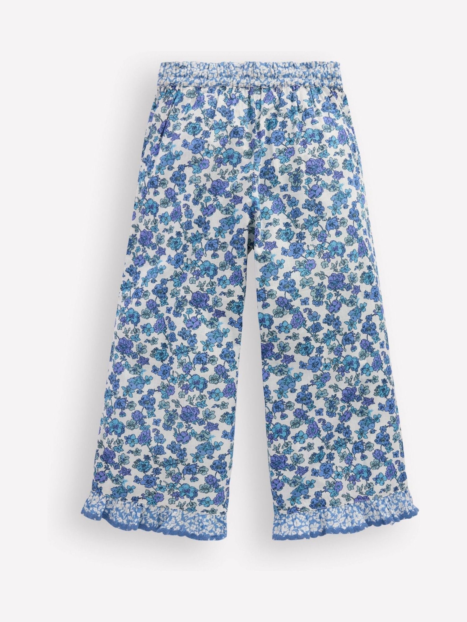 Boden Blue Frill Hem Trousers image 4