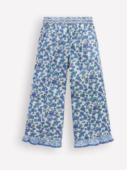 Boden Blue Frill Hem Trousers image 4