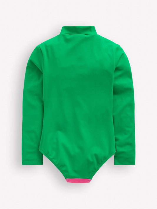 Boden Green Fun Long Sleeve Swimsuit image 2