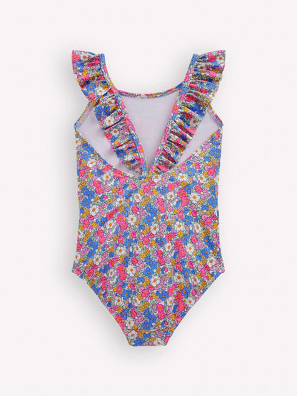 Boden Red Hallie Frill Strap Swimsuit image 2