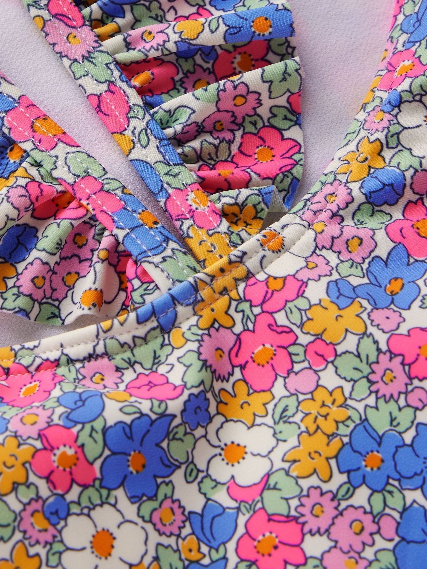 Boden Red Hallie Frill Strap Swimsuit image 3